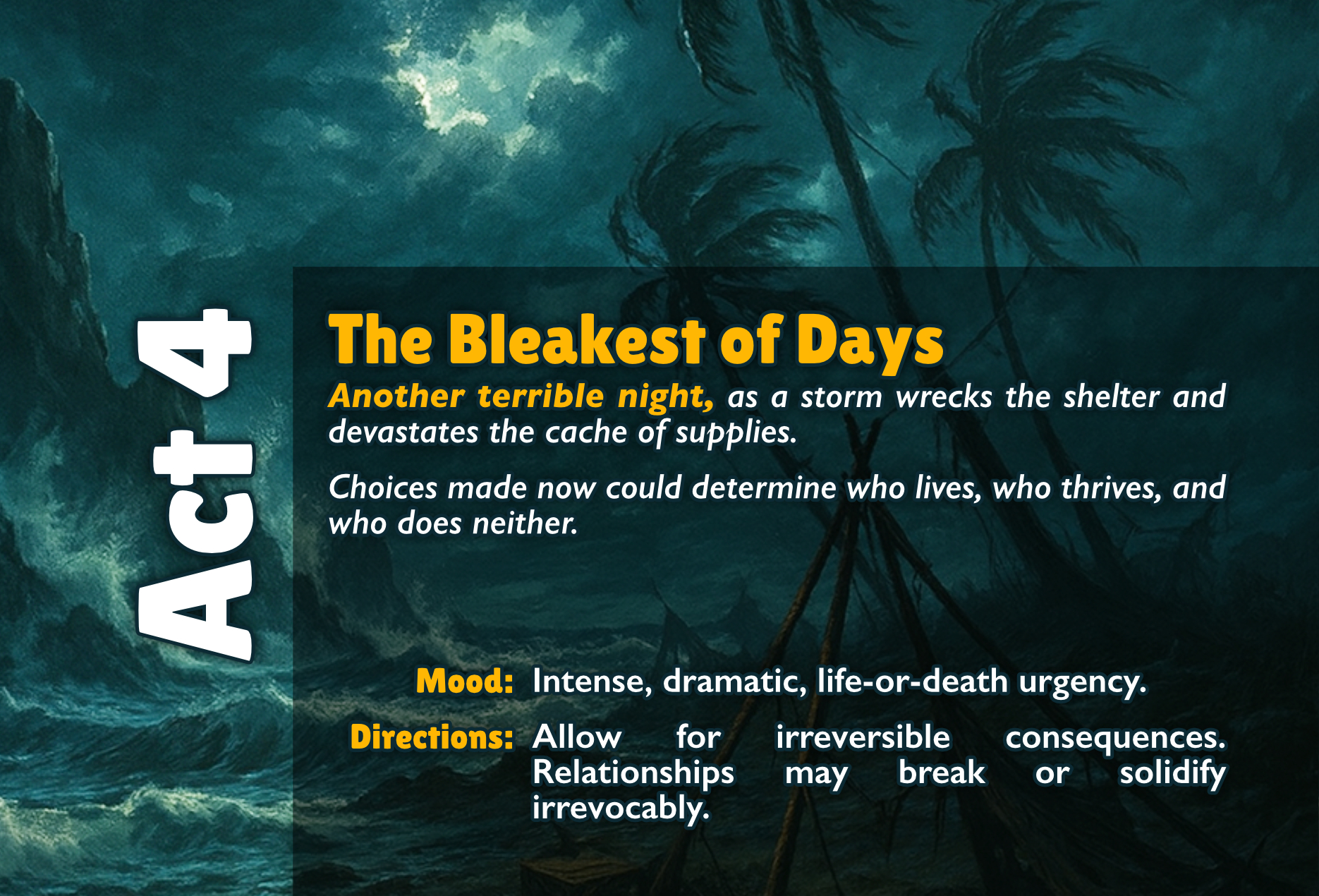 Shipwrecked Act 4: The Bleakest of Days